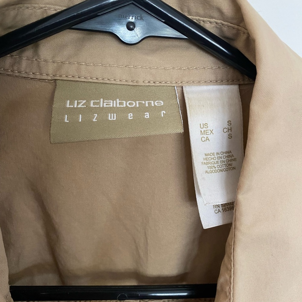 Liz Claiborne Tan Utility Jacket size small - Picture 6 of 8